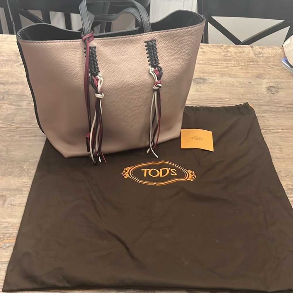 Tod’s Gipsy braided open top shopper tote